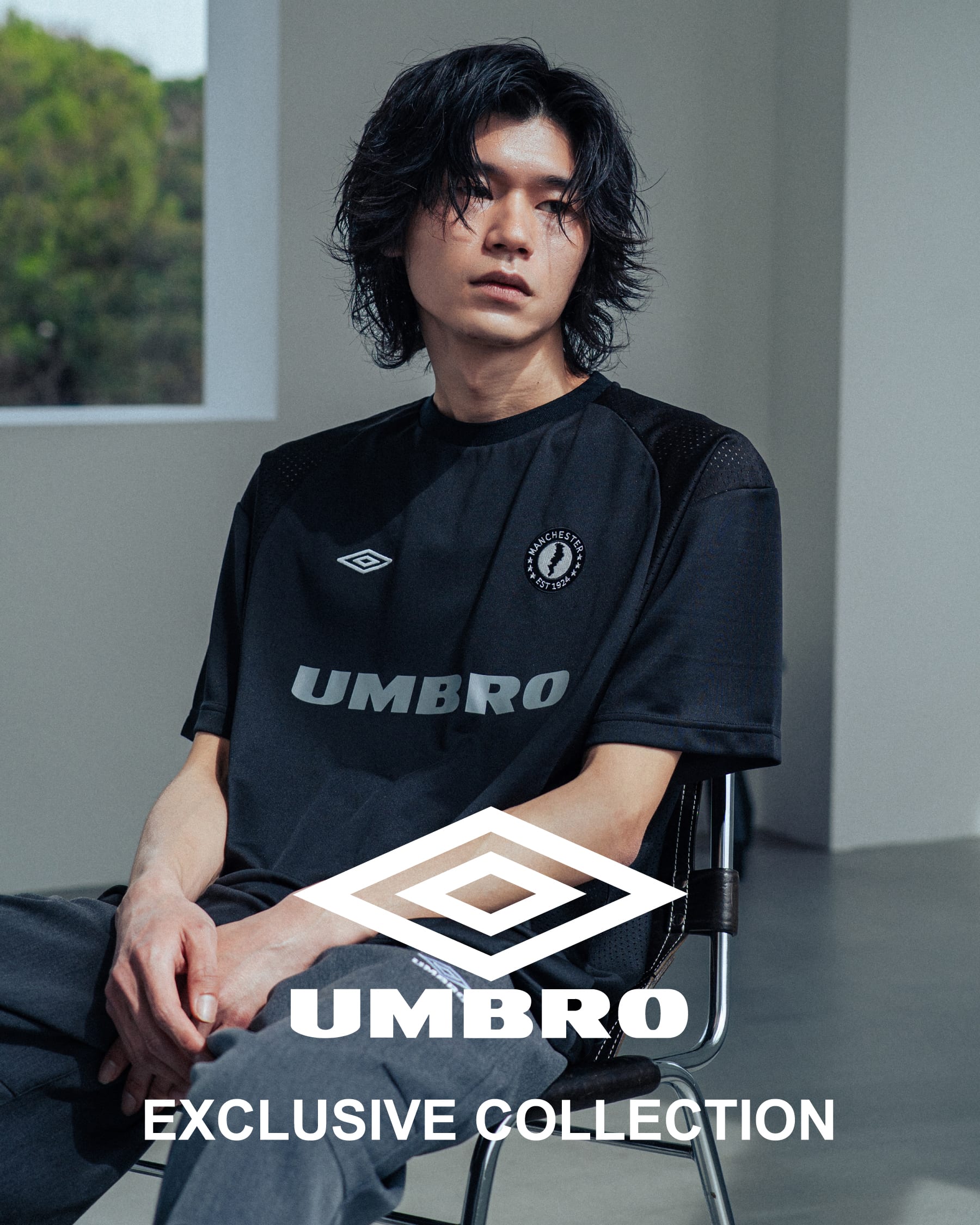 UKスポーツを再構築したUMBRO(アンブロ)別注コレクションのバナーです。