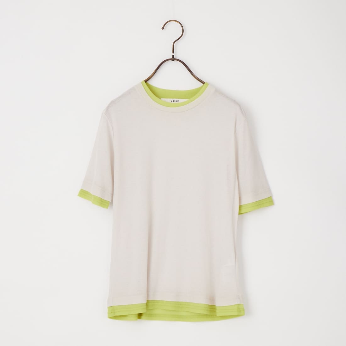 USINE [ユジーヌ] シアーショートスリーブレイヤードTシャツ [21267070]のアイテム画像です。