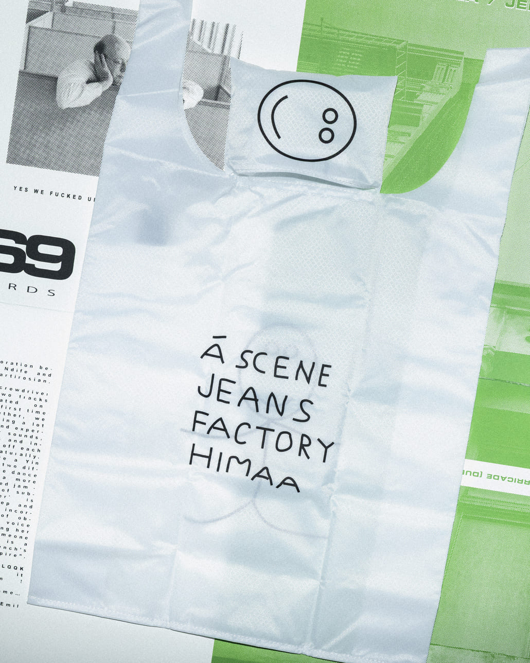 A SCENE [エーシーン] 別注 HIMAA×A SCENE パッカブルナイロンエコバッグ [HM04-006-JF]です。