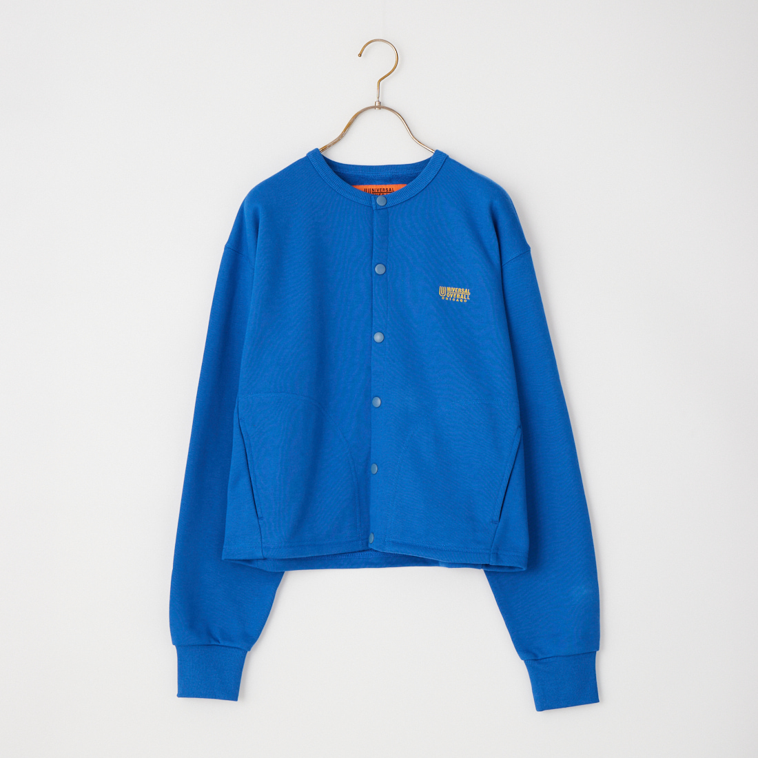 UNIVERSAL OVERALL [ユニバーサルオーバーオール] 別注 ワンポイントロゴ刺繍 スウェットカーディガン [U2632270IN-JF]です。