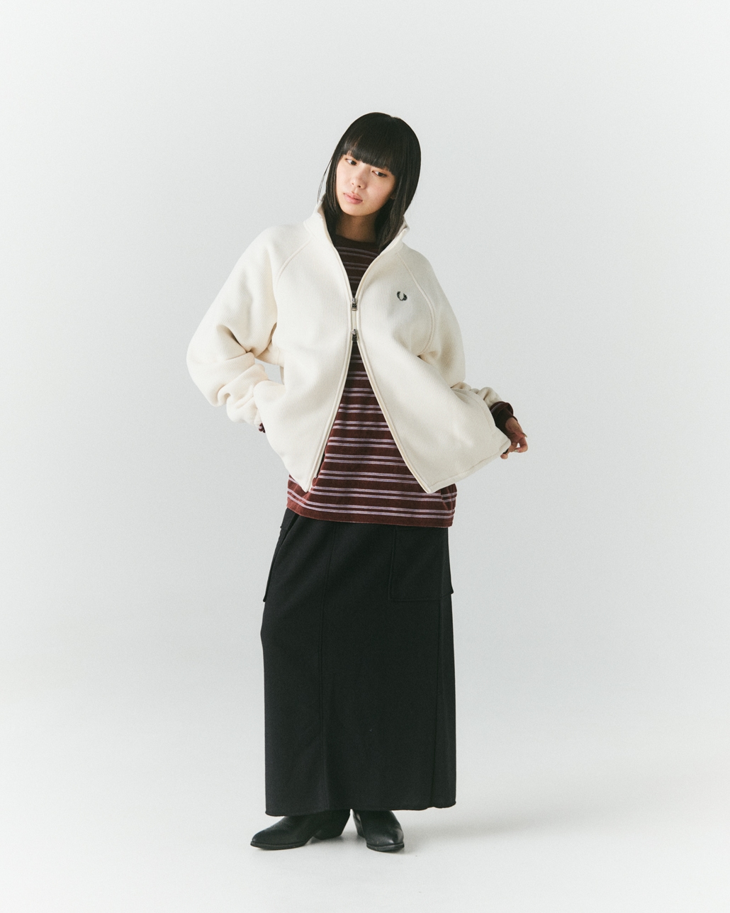 FRED PERRY [フレッドペリー] 別注 コード フリースジャケット [FPM-26A-005JF]です。
