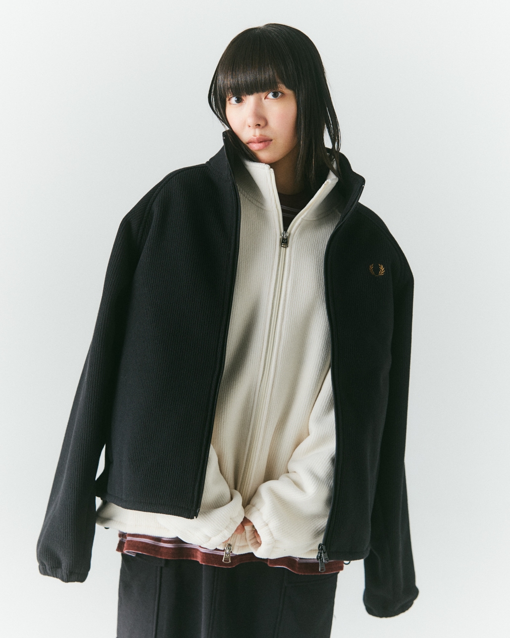 FRED PERRY [フレッドペリー] 別注 コード フリースジャケット [FPM-26A-005JF]です。
