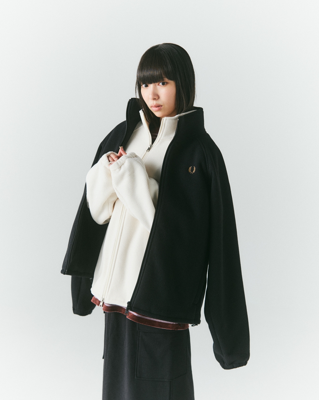 FRED PERRY [フレッドペリー] 別注 コード フリースジャケット [FPM-26A-005JF]です。