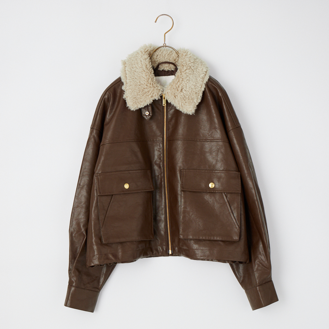 AULENTTI [オウレンティ] 別注 ボアカラー フェイクレザージャケット [G0104004-JF]