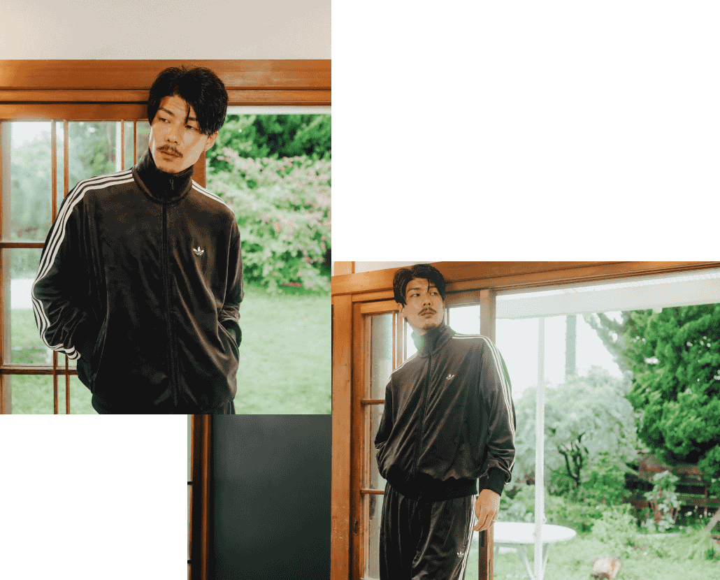 adidas Originals [アディダス オリジナルス] ファイヤーバード ベロア トラックパンツ [QH344]とファイヤーバード ベロア トラックトップ [ZQ134]です。