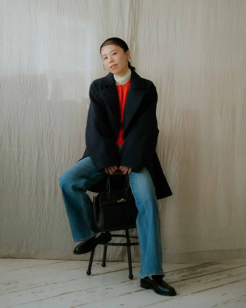 インフルエンサーMAYUさんが纏う、USINEのコーディネートです。