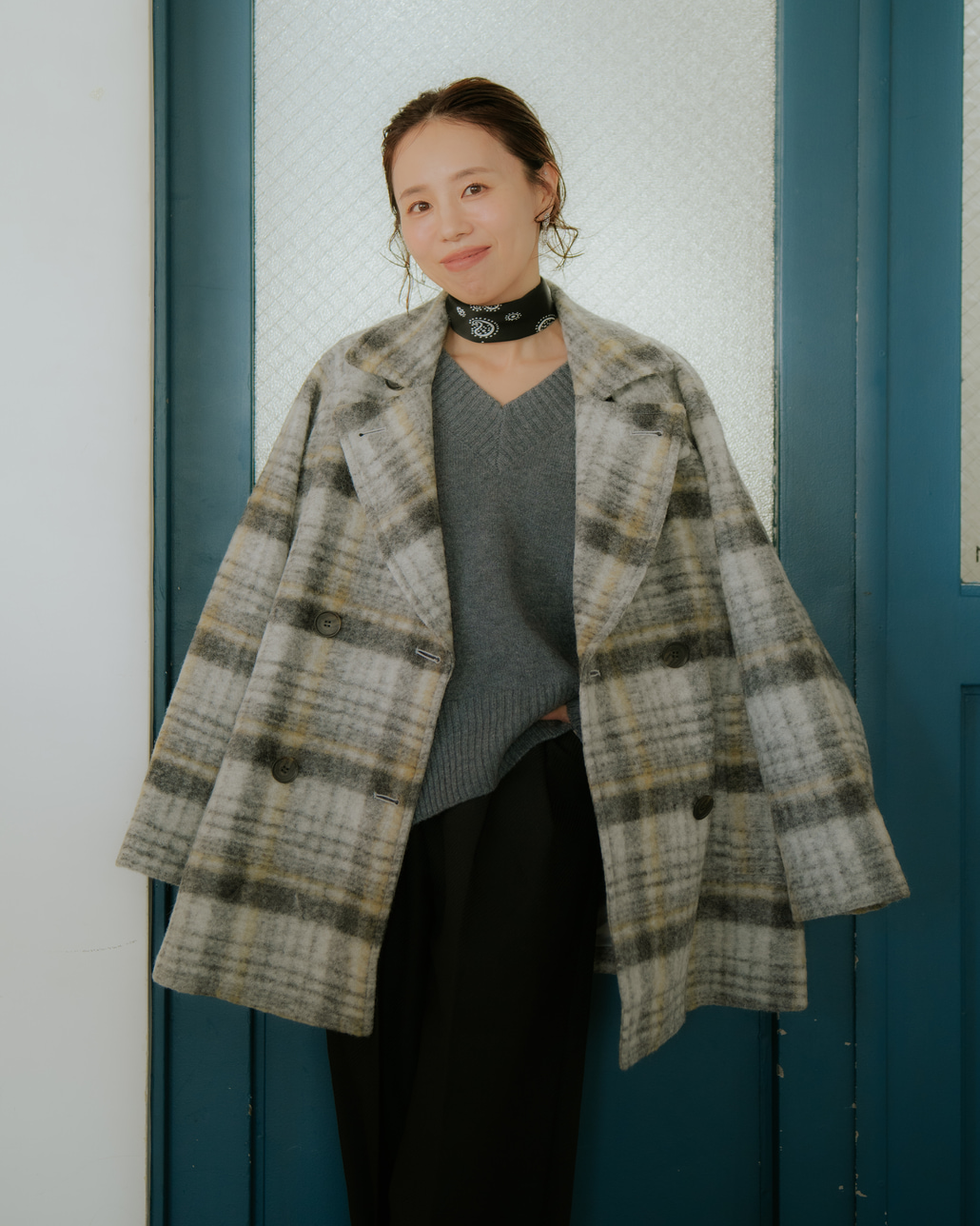 インフルエンサーMAYUさんが纏う、USINEのコーディネートです。