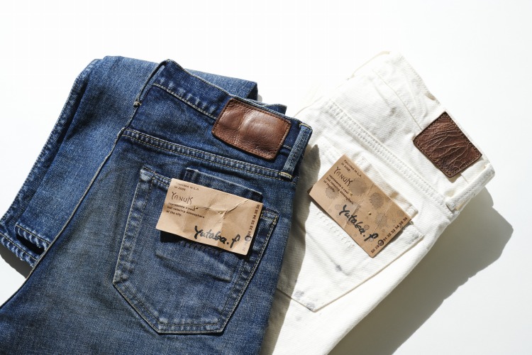 YANUK(ヤヌーク)×Yutaka Fujihara(藤原裕)2020春夏コラボレーションコレクションのデニムとホワイトデニムの写真です。