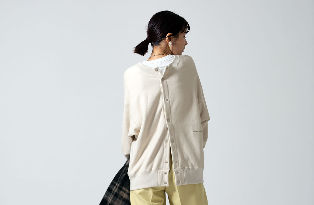FUDGE12月号掲載】ジーンズファクトリー限定 AMERICANA 2WAYスウェット｜JEANS FACTORY（ジーンズファクトリー）公式サイト