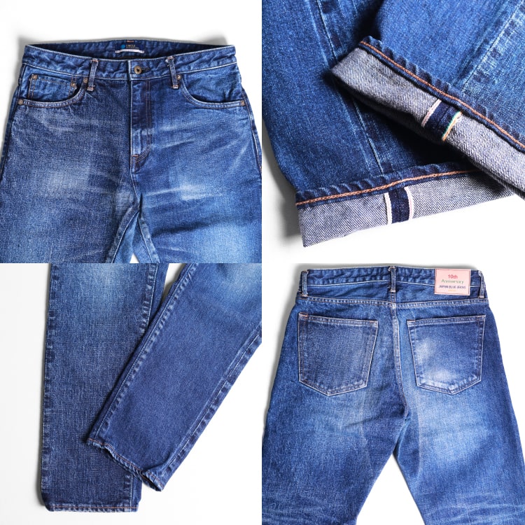 JAPAN BLUE JEANS(ジャパンブルージーンズ)10周年記念限定ジーンズのCIRCLE(サークル)の色落ち後の写真です。