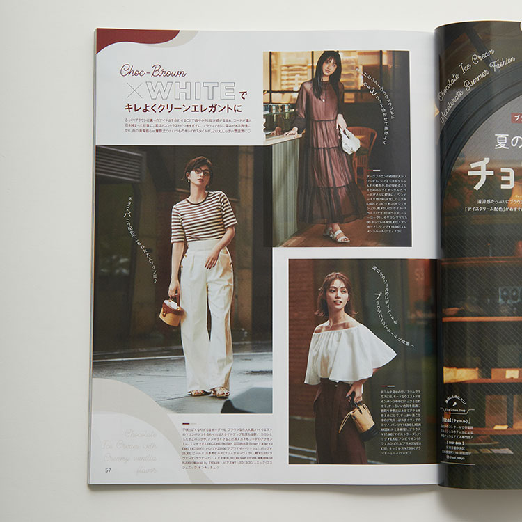 【Can Cam 2023.9月号】掲載アイテムのRobert P.Miller / ロバートピーミラー、別注 配色ボーダー 5分袖クルーネックTシャツです。