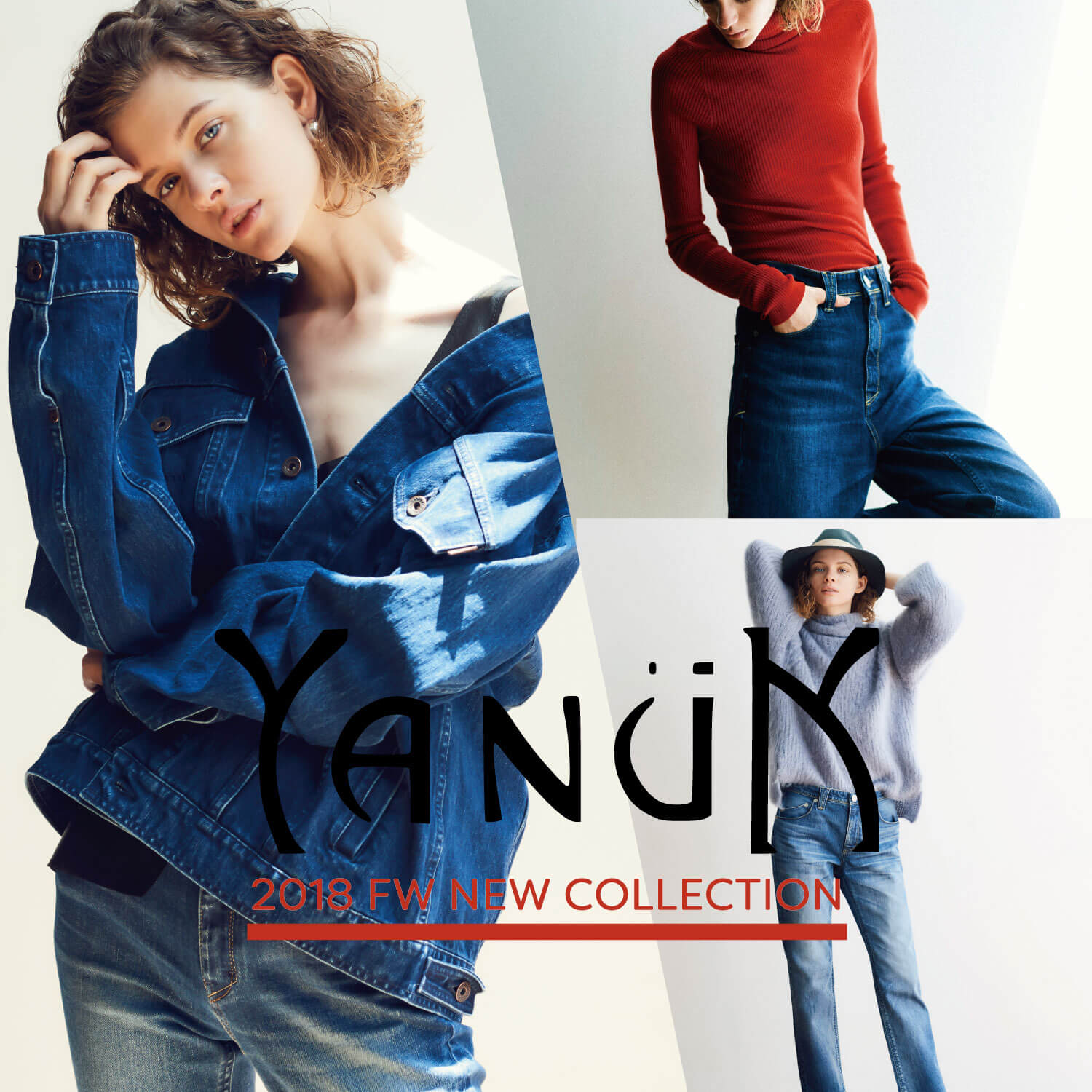 ヤヌーク,yanuk,2018秋冬,新作,金子綾,コラボ,ジーンズ,デニム,ジーンズファクトリー,JEANS FACTORY