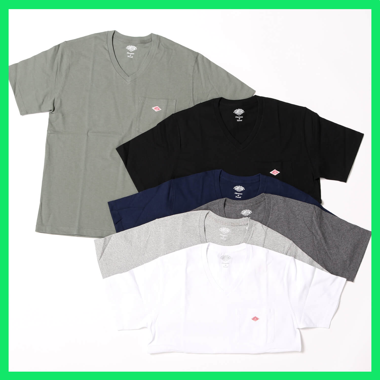 ダントンの定番VネックTシャツです。