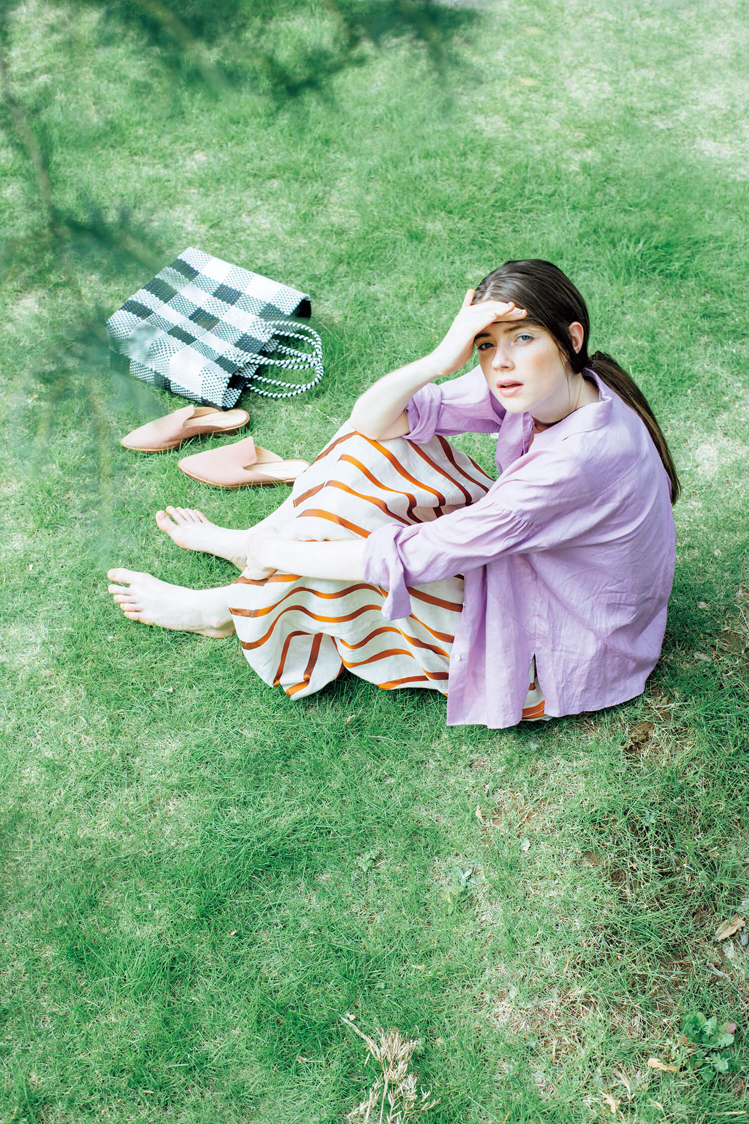 レトラのビッグチェックのメルカドバッグです。