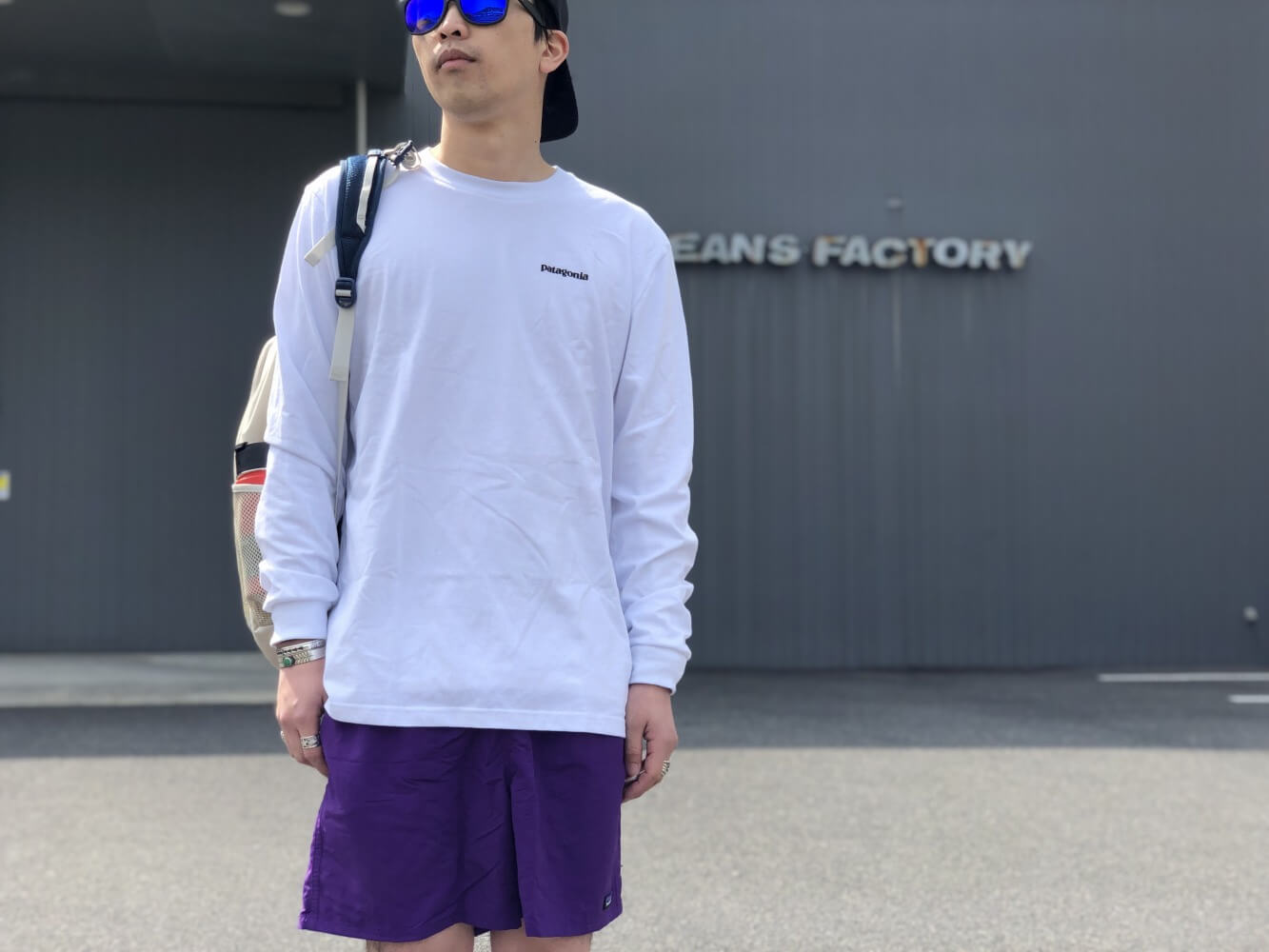 パタゴニアのバギーズショーツ58021のパープルの写真です。