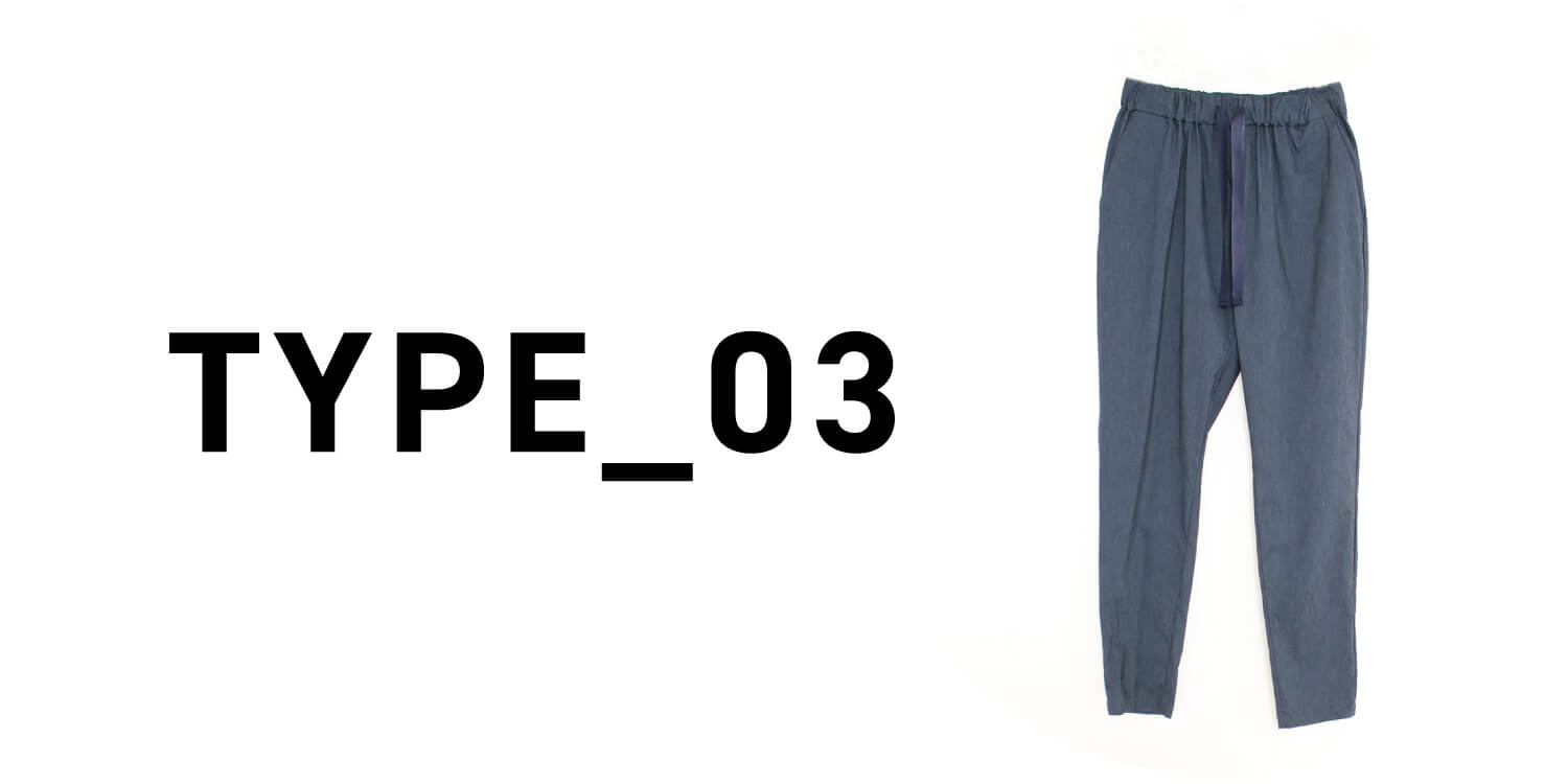 リネンイージーパンツです。