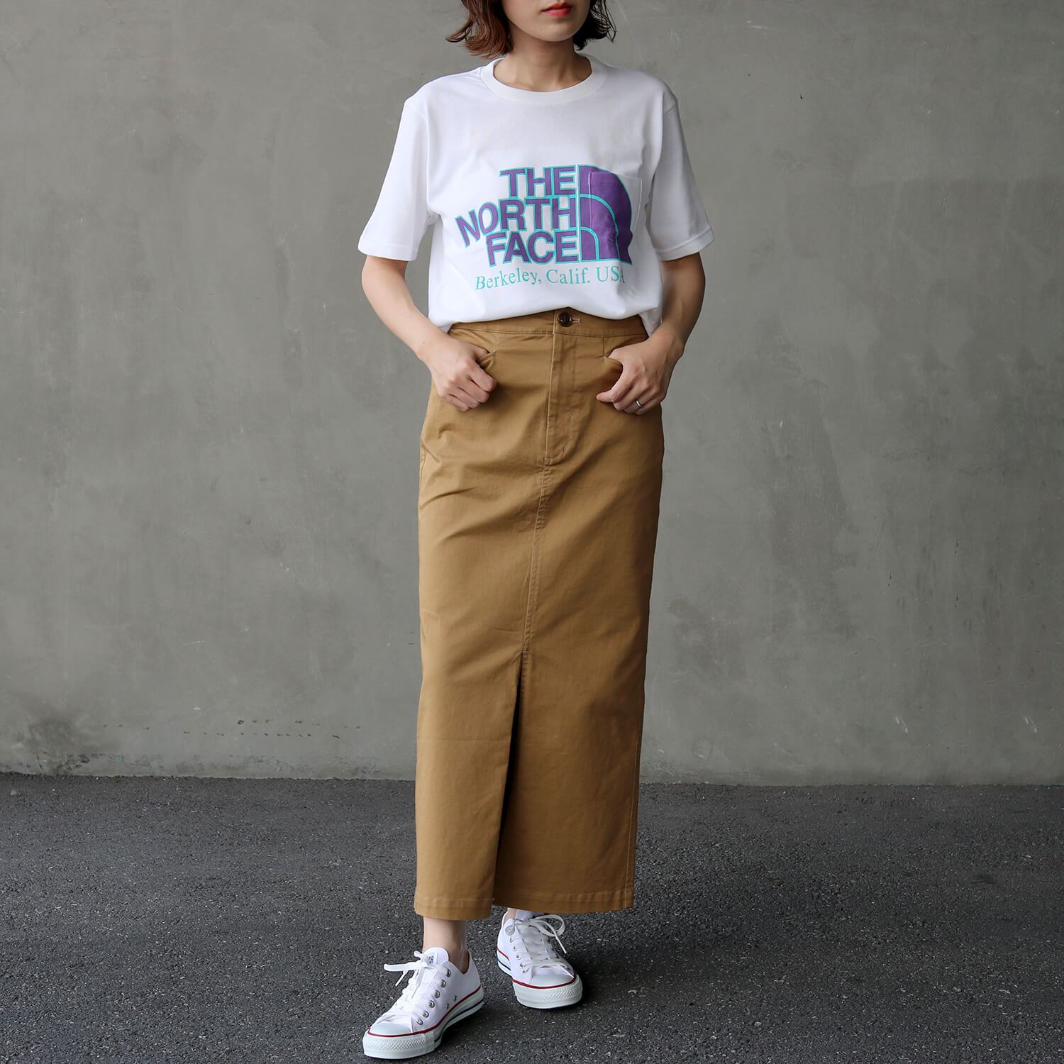 ザ ノースフェイス パープルレーベルのロゴTシャツです。