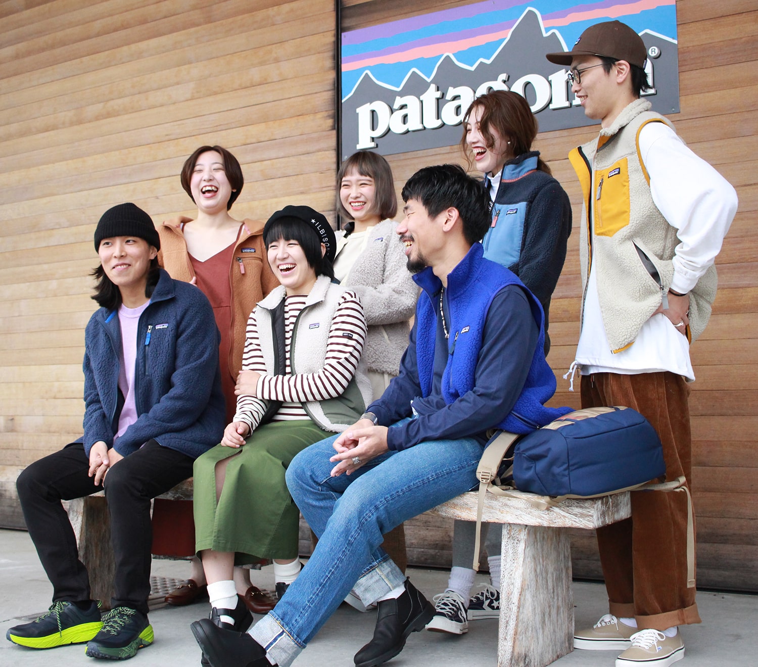 パタゴニアのレトロシリーズの集合写真です。