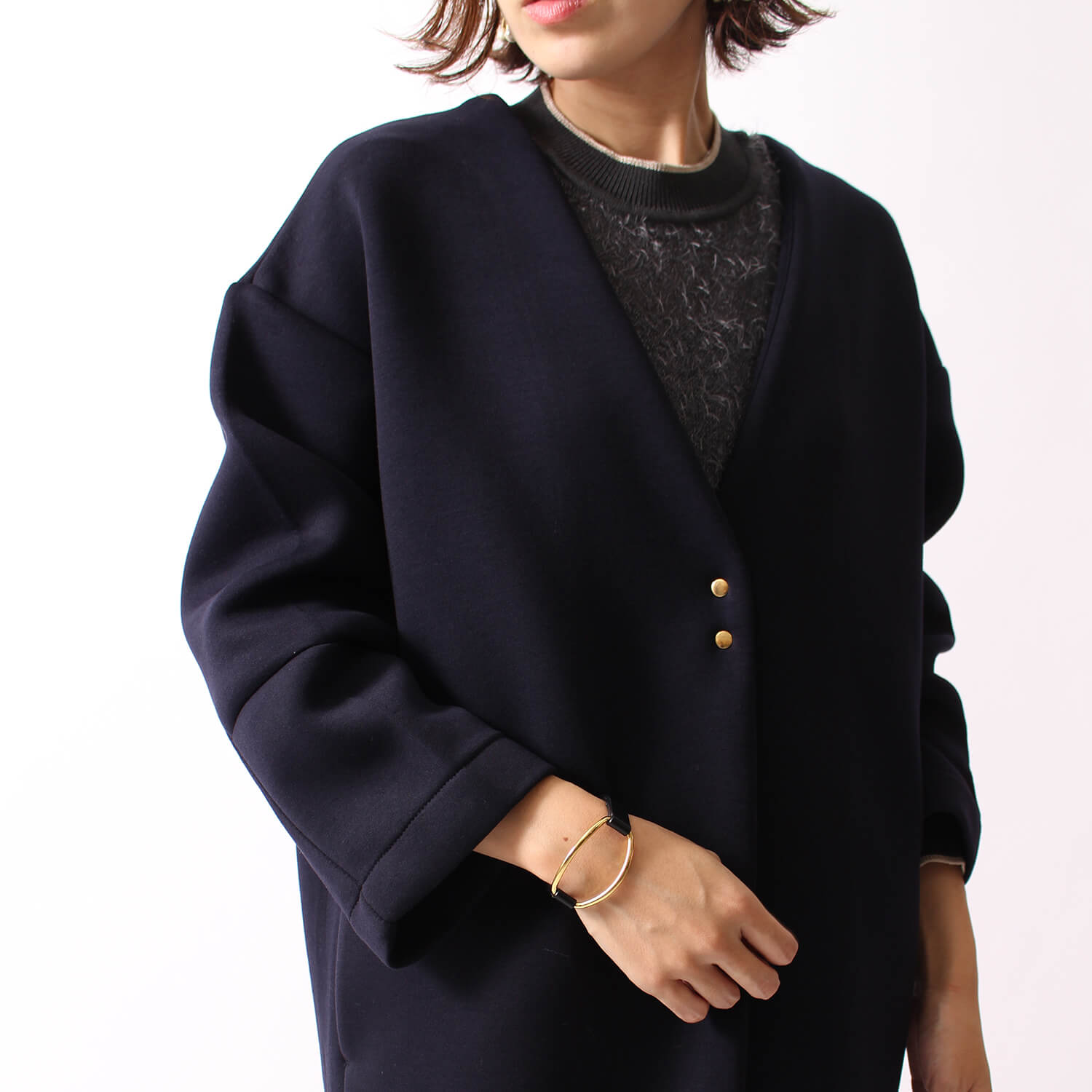 新品タグ付き/ kolor PEメランジトロボンディングコート-