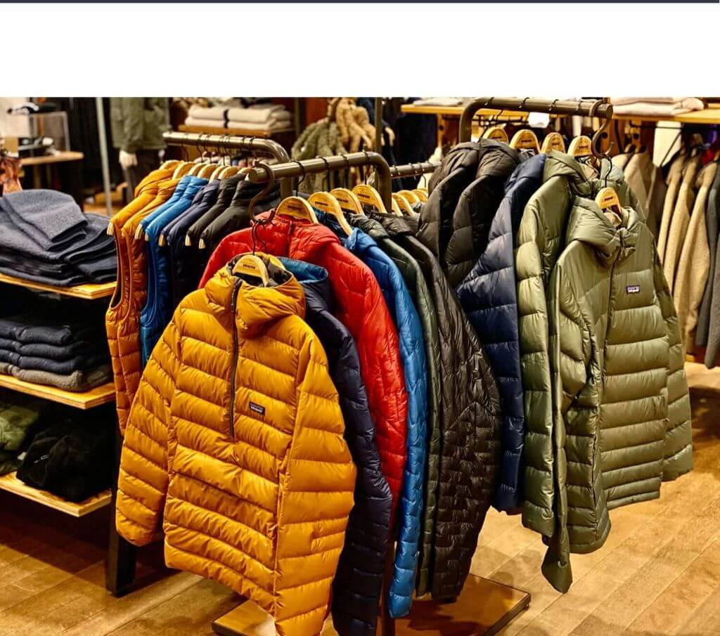 ジーンズファクトリー屋島店のパタゴニアの売り場写真です。
