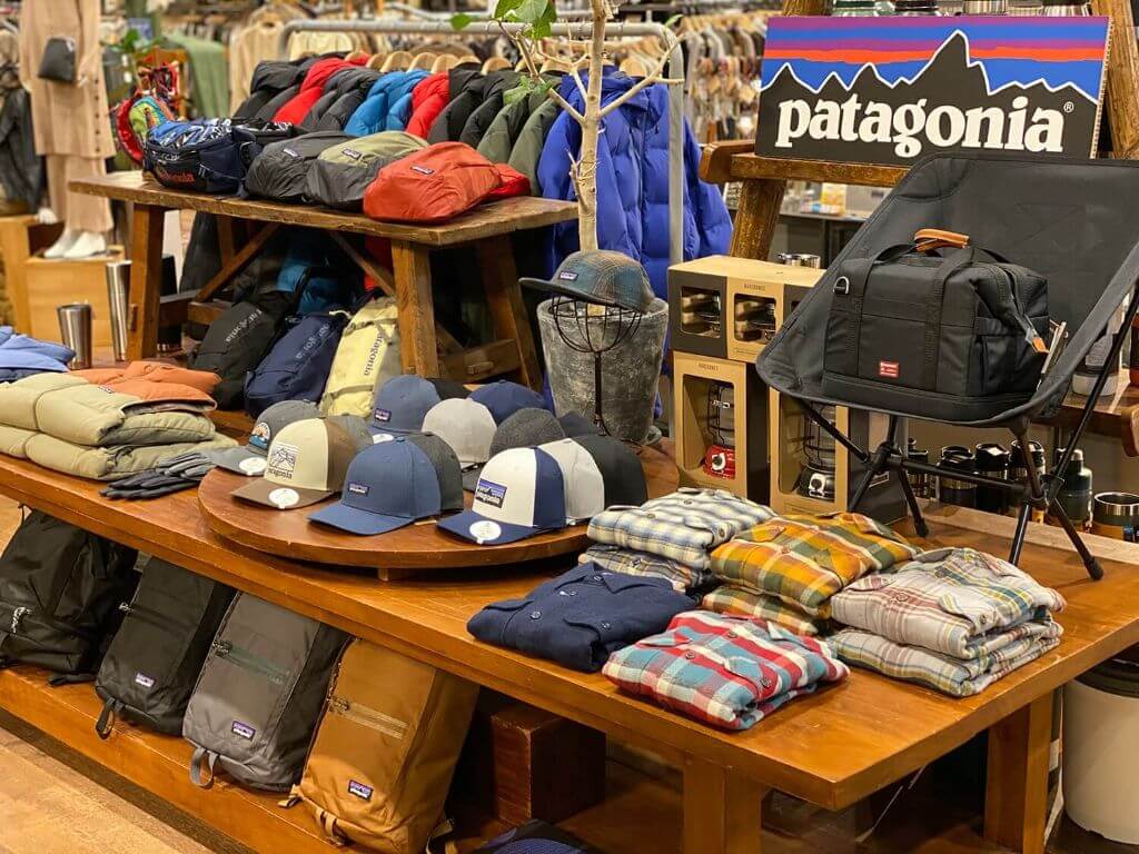 ジーンズファクトリー屋島店のパタゴニアの売り場写真です。