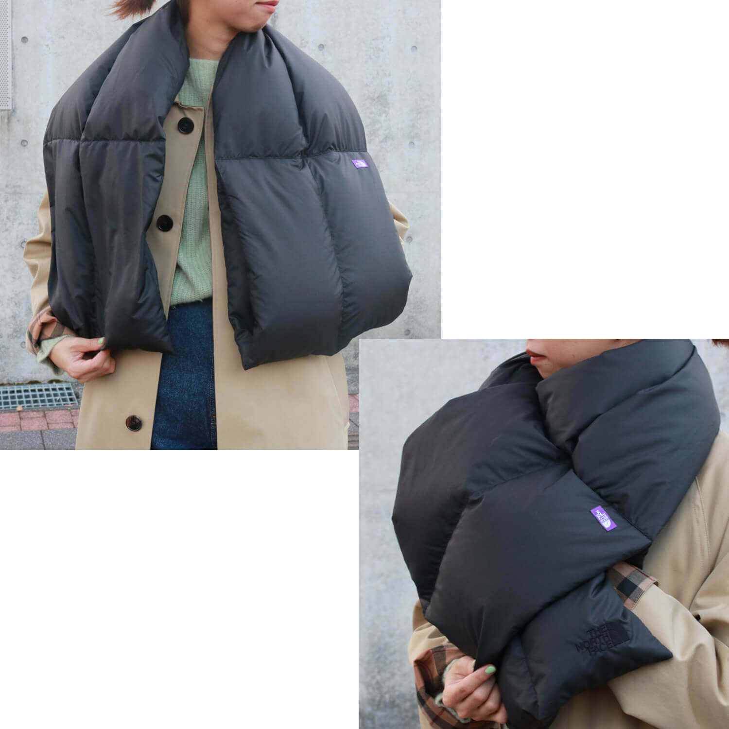 THE NORTH FACE ダウンマフラー(イエロー)