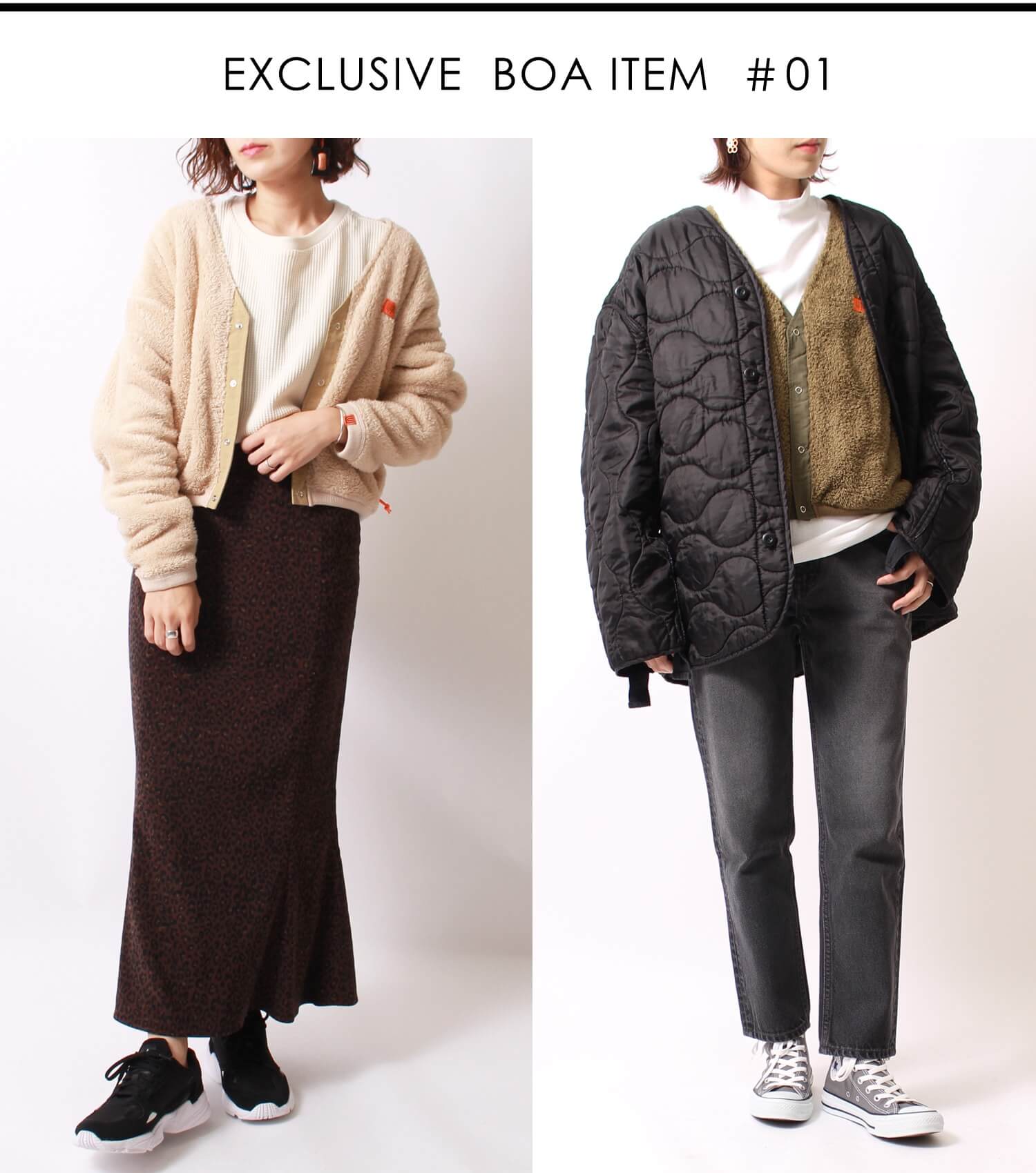 別注ボアフリースカーディガン