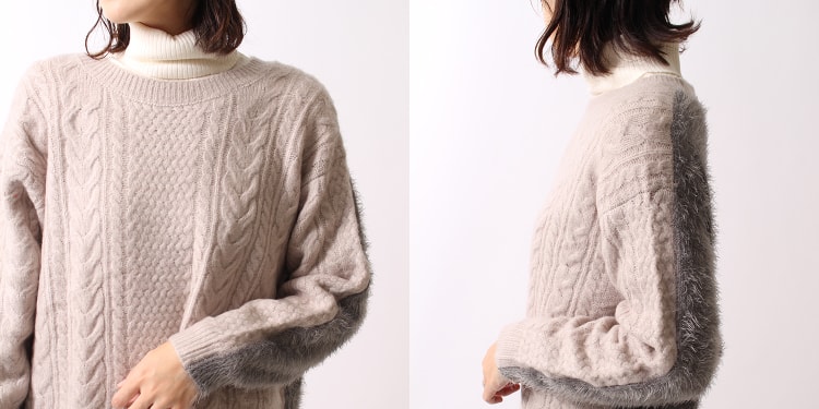 トラッゾドンナのニットワンピースディテール