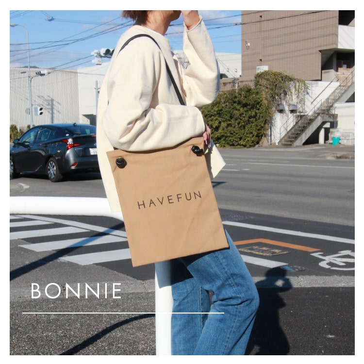 H.V.F.N,BONNIEロゴバッグ