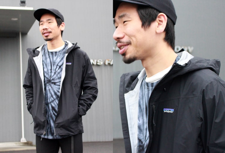 屋島店スタッフのpatagoniaパタゴニア レインシャドージャケットを着用したコーディネートです。