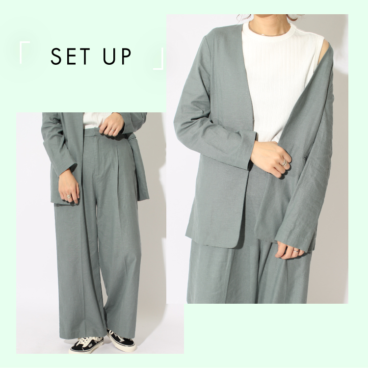 CLOCHE（クロシェ）のジャケットセットアップスタイル