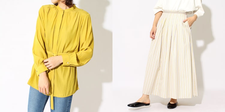 2020春夏のトレンドカラー「イエロー」の洋服です。
