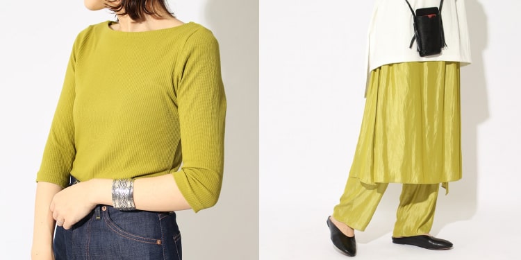 2020春夏のトレンドカラー「グリーン」の洋服です。