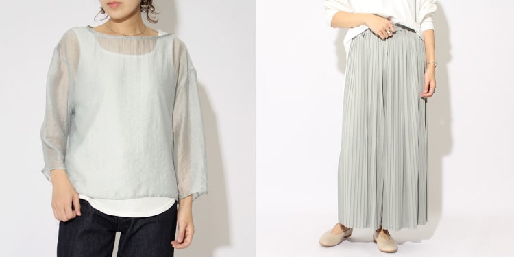 2020春夏のトレンドカラー「ブルー」の洋服です。