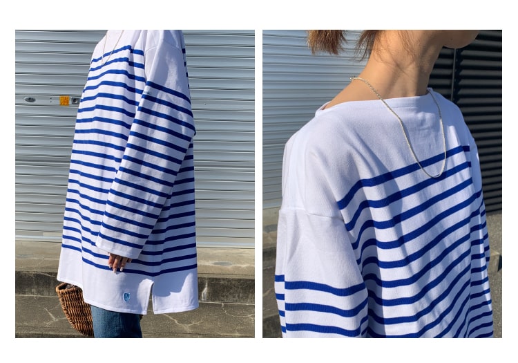 オーチバル,ビッグシルエットボーダートップス