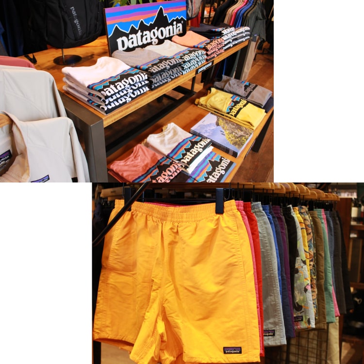 patagoniaパタゴニア2020春夏の屋島店の売り場写真です。