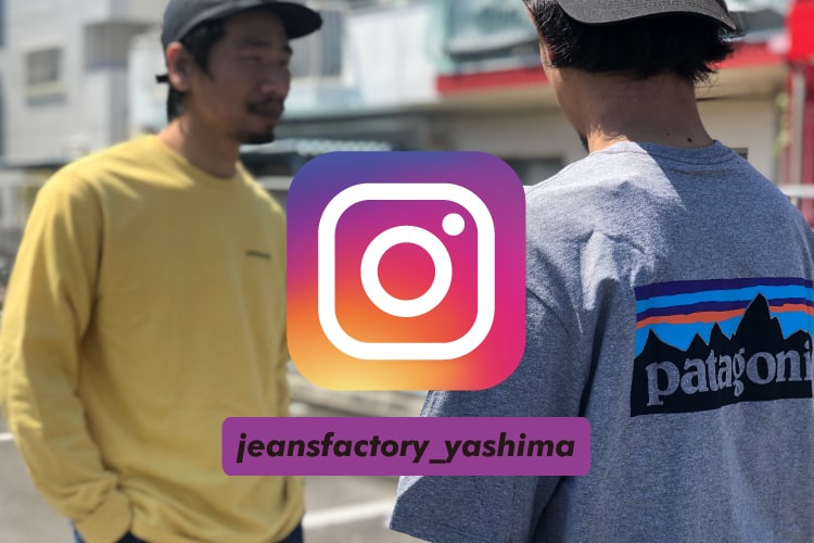 patagoniaパタゴニア2020春夏P6ロゴTシャツとバギーズショーツの屋島店インスタ紹介バナーです。