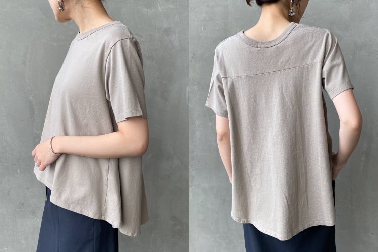 2020春夏Allumer(アリュメール)のバックフレアTシャツです。