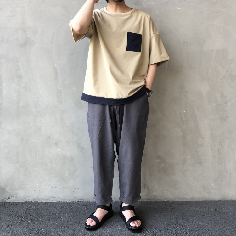 GRAMICCI／グラミチのリネンコットンリゾートパンツ GMP-20S031を使ったコーディネートです。