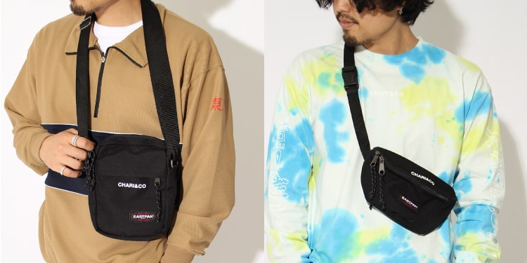 チャリアンドコー×イーストパックのショルダーポーチとミニショルダーポーチです。