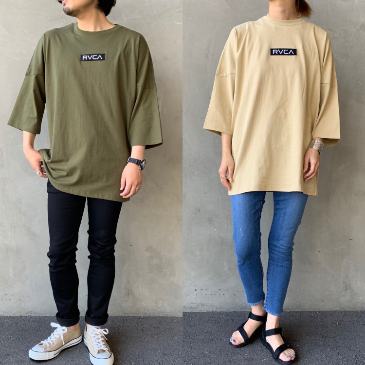 ルーカのIN BROOM BOX RVCA Tシャツを使ったコーディネートです。