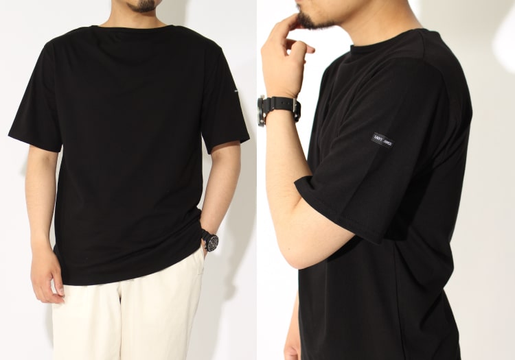 ST.JAMES [セントジェームス] のボートネック無地Tシャツ、PIRIACピリアックです。