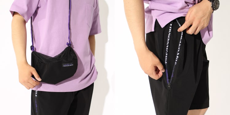 夏の鉄板コーデ！ショートパンツのシーン別着こなし提案特集、THOUSAND MILE/サウザンド マイルのサイドジップショーツです。