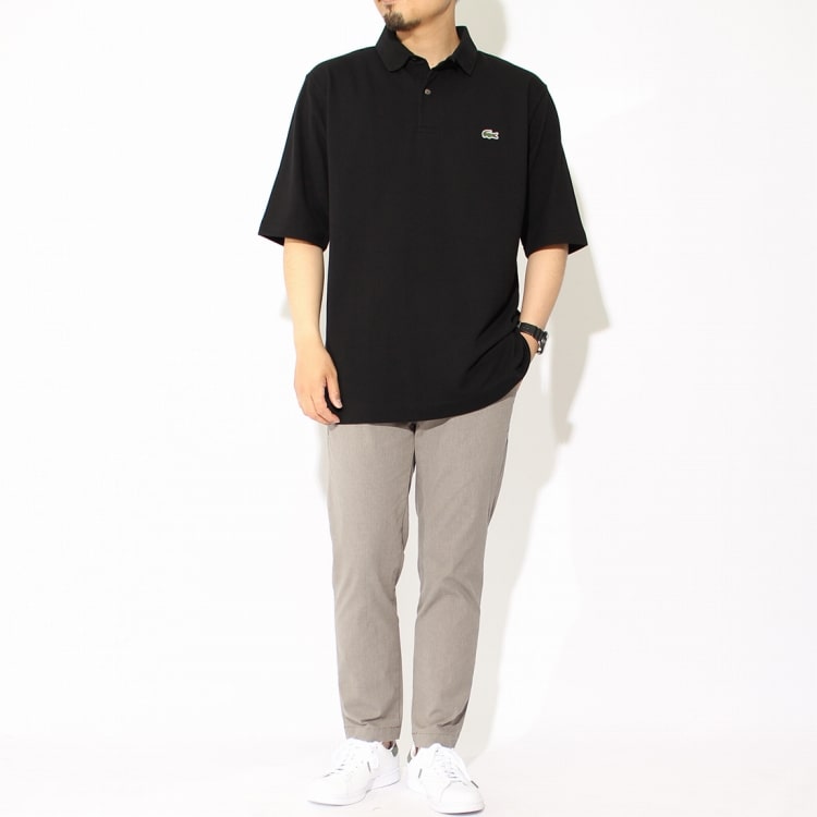 LACOSTE/ラコステのビッグポロシャツPH042ELを使ったコーディネートです。