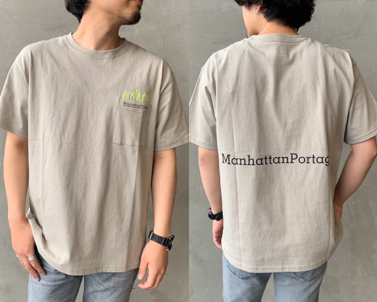 2020春夏MANHATTAN PORTAGE/マンハッタンポーテージのジーンスファクトリー別注Tシャツです。