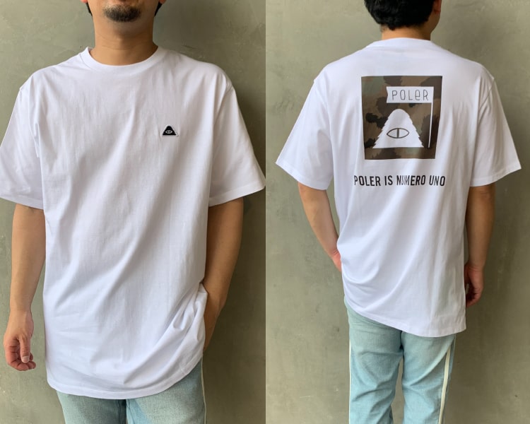 2020春夏POLER/ポーラーのジーンスファクトリー別注Tシャツです。