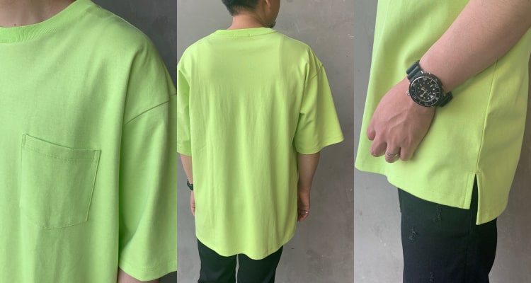 ヌワールファブリックのボンディングクルーネックTシャツです。