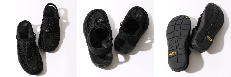 キーンのユニーク モノクローム サンダルです。