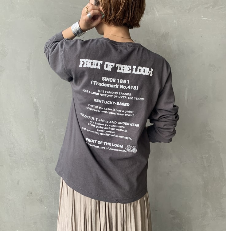 FRUIT OF THE LOOM [フルーツ オブ ザ ルーム] 別注 バックプリントビッグTシャツです。