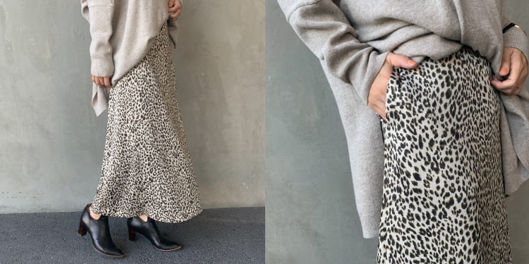 marmors [マルモア] レオパードフレアスカートです。